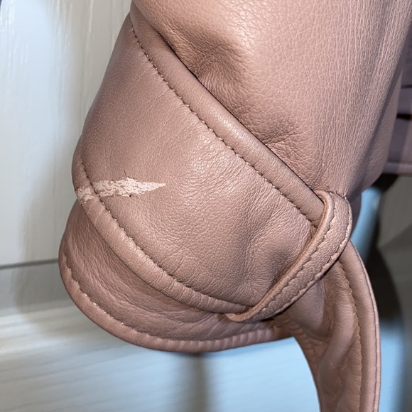 All saints blush pink balfern leather jacket - Picture 4 of 4